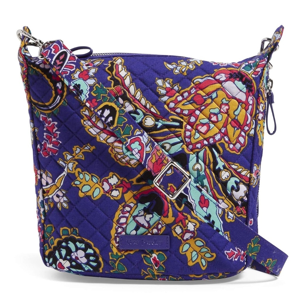 Vera Bradley Carson Mini Hobo Quilted Crossbody Bag Romantic Paisley Pattern NEW